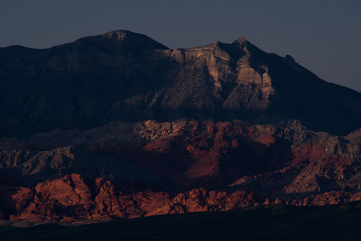 DEATH VALLEY - Returning to Las Vegas view at sunset.