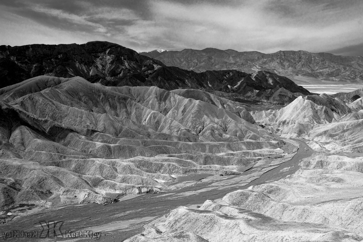 DEATH VALLEY - Valley Floor and Snow-capped Peak