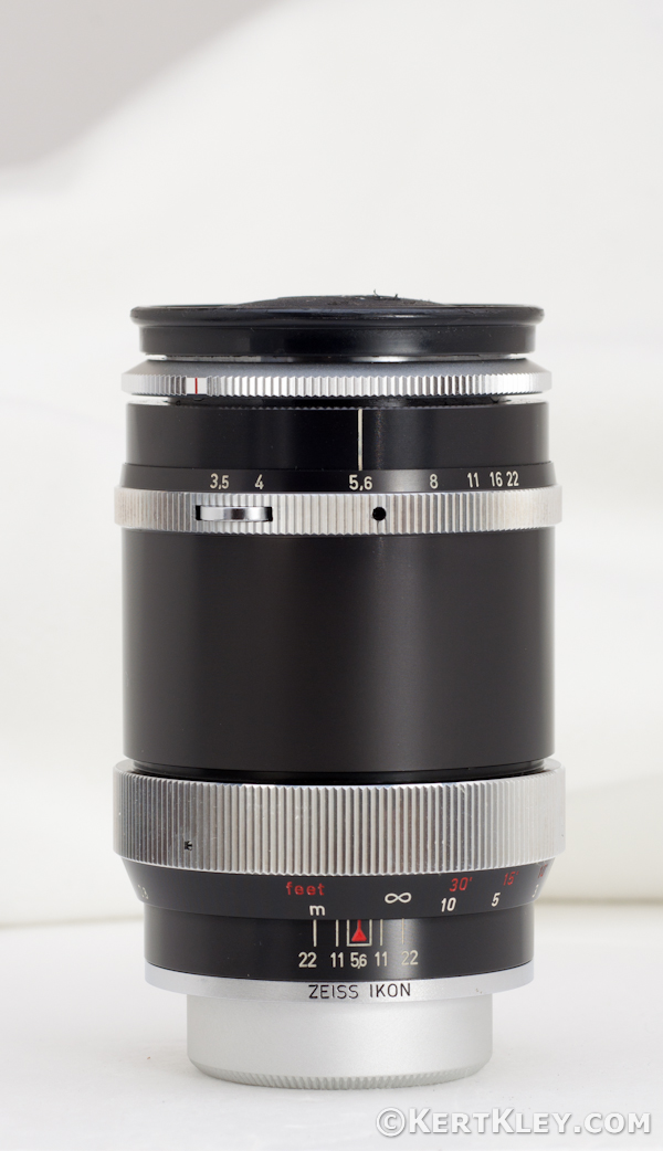 Fully Compressed View - Carl Zeiss Tessar 115mm f/3.5 Pre-set Bellows Lens for Contarex